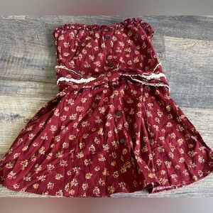 flowery pattern, red, size small